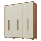Guarda-roupa 6 Portas 3 Gavetas Java Cinamomo/off White