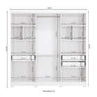 Guarda-roupa 6 Portas 3 Gavetas Kappesberg New, J559-cn