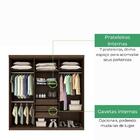 Guarda Roupa 6 Portas 3 Gavetas Olimpo Cacau / Off Whitte