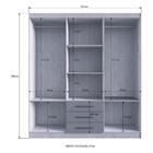 Guarda-roupa 6 Portas 3 Gavetas Oslo Cr4149 Coffee/fumê