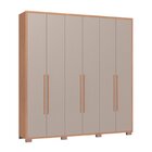 Guarda-roupa 6 Portas 3 Gavetas Safira 100% Mdf Cedro/duna