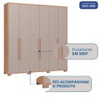 Guarda-roupa 6 Portas 3 Gavetas Safira 100% Mdf Cedro/duna
