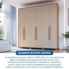 Guarda-roupa 6 Portas 3 Gavetas Safira 100% Mdf Cedro/duna