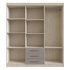 Guarda-roupa 6 Portas 3 Gavetas Vegas Cr4148 Crema/fumê