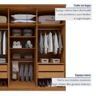 Guarda-roupa 6 Portas 4 Gavetas 100% Mdf Alonzo