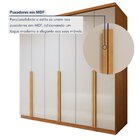 Guarda-roupa 6 Portas 4 Gavetas 100% Mdf Alonzo Amêndoa Clean