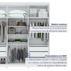 Guarda-roupa 6 Portas 4 Gavetas 100% Mdf Alonzo Com Espelho E