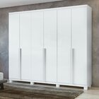 Guarda-roupa 6 Portas 4 Gavetas 100% Mdf Alonzo Com Pés