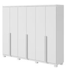 Guarda-roupa 6 Portas 4 Gavetas 100% Mdf Alonzo Com Pés