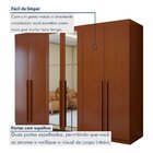 Guarda-roupa 6 Portas 4 Gavetas Bertha Com Espelho