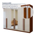 Guarda-roupa 6 Portas 4 Gavetas Bertha Com Espelho
