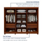 Guarda-roupa 6 Portas 4 Gavetas Bertha Com Espelho E Com Pés