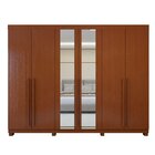 Guarda-roupa 6 Portas 4 Gavetas Bertha Com Espelho E Com Pés