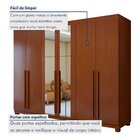 Guarda-roupa 6 Portas 4 Gavetas Bertha Com Espelho E Com Pés