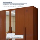 Guarda-roupa 6 Portas 4 Gavetas Bertha Com Espelho E Com Pés