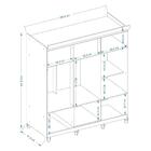 Guarda-roupa 6 Portas 4 Gavetas - Cacau / Off White