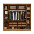 Guarda Roupa 6 Portas 4 Gavetas Cinamomo / Off White