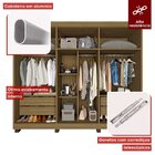 Guarda-roupa 6 Portas 4 Gavetas Coliseu Top Imop Móveis Nogal