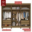 Guarda-roupa 6 Portas 4 Gavetas Coliseu Top Imop Móveis Nogal