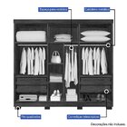 Guarda-roupa 6 Portas 4 Gavetas Coliseu Top Imop Móveis Nogue