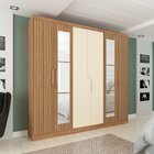 Guarda Roupa 6 Portas 4 Gavetas Com Espelho Chicago  Canelato