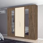 Guarda Roupa 6 Portas 4 Gavetas Com Espelho Chicago  Mocaccin