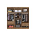 Guarda Roupa 6 Portas 4 Gavetas Com Espelho Chicago  Mocaccin