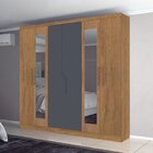 Guarda Roupa 6 Portas 4 Gavetas Com Espelho Chicago Atualle M