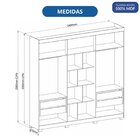 Guarda Roupa 6 Portas 4 Gavetas Com Espelho Eros 100% Mdf Ced