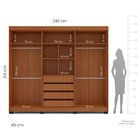 Guarda-roupa 6 Portas 4 Gavetas Com Espelho Lisboa Freijó/bra