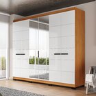 Guarda-roupa 6 Portas 4 Gavetas Com Espelho Lisboa Freijó/bra