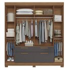 Guarda-roupa 6 Portas 4 Gavetas Com Espelho Mdp Guarapuava Ja