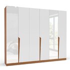 Guarda Roupa 6 Portas 4 Gavetas Com Espelho Porto Freijó/bran