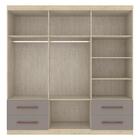 Guarda-roupa 6 Portas 4 Gavetas Denver Cr4144 Crema/fumê