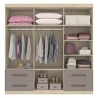 Guarda-roupa 6 Portas 4 Gavetas Denver Cr4144 Crema/fumê