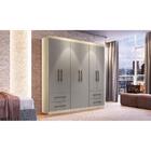 Guarda-roupa 6 Portas 4 Gavetas Denver Cr4144 Crema/fumê