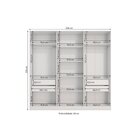 Guarda-roupa 6 Portas 4 Gavetas Em Mdp Adapt Branco/nogueira