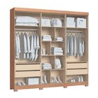 Guarda Roupa 6 Portas 4 Gavetas Eros 100% Mdf Cedro