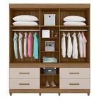 Guarda Roupa 6 Portas 4 Gavetas Guarujá D02 Amendola/off Whit