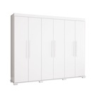 Guarda Roupa 6 Portas 4 Gavetas Jaguar Branco Camas Fênix