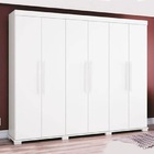 Guarda Roupa 6 Portas 4 Gavetas Jaguar Branco Camas Fênix