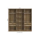 Guarda-roupa 6 Portas 4 Gavetas Kappesberg Adapt Nogueira