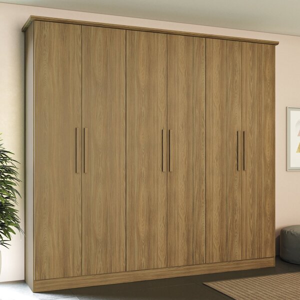 Guarda Roupa 6 Portas 4 Gavetas Kappesberg Nogueira