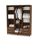 Guarda Roupa 6 Portas 4 Gavetas Line Vila Rica