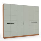 Guarda-roupa 6 Portas 4 Gavetas Lisboa Freijó/verde