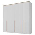 Guarda Roupa 6 Portas 4 Gavetas Logan Branco/olmo Italiano