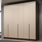 Guarda Roupa 6 Portas 4 Gavetas Logan Mambel Nozes/areia