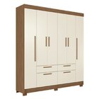 Guarda-roupa 6 Portas 4 Gavetas Mdp Guarapuava Jatobá/areia