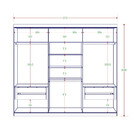 Guarda Roupa 6 Portas 4 Gavetas New Monumental Zanzini