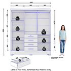 Guarda Roupa 6 Portas 4 Gavetas New Primordial Nogueira